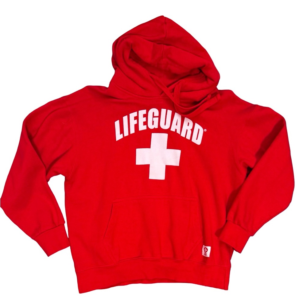 Lifeguard Red Hoodie Sweatshirt Medium Official Licensed Pullover